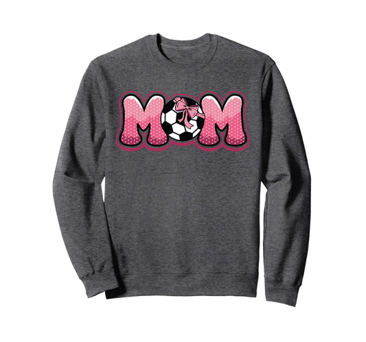 Soccer Mom Coquette Bow Game Day Mama Sweatshirt - Trendy Graphic Unisex - T-Shirt, Sweatshirt, Hoodie