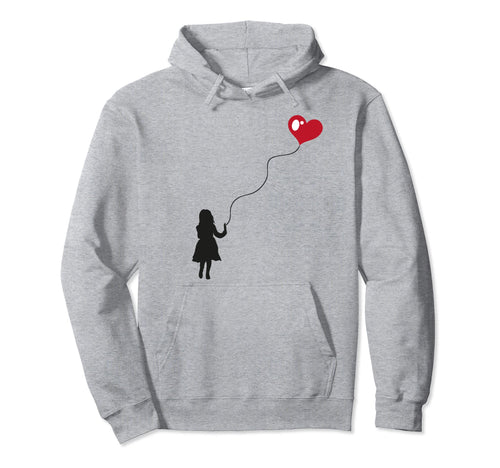 Child Red Heart Balloon Love And Peace Hoodie - Aesthetic Graphic Men Women - T-Shirt, Sweatshirt, Hoodie