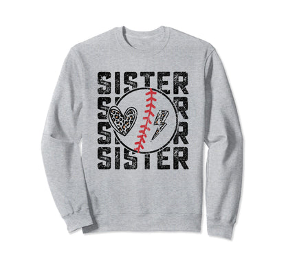 Baseball Sister Sport Sweatshirt - Novelty Apparel for Adults - T-Shirt, Sweatshirt, Hoodie