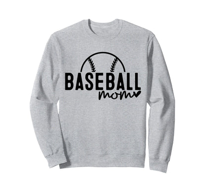 Baseball Mom Mommy Mother Game Day Sweatshirt - Trendy Graphic for Adults - T-Shirt, Sweatshirt, Hoodie