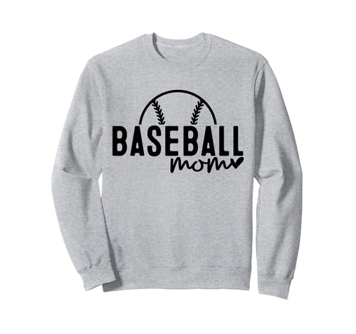 Baseball Mom Mommy Mother Game Day Sweatshirt - Trendy Graphic for Adults - T-Shirt, Sweatshirt, Hoodie