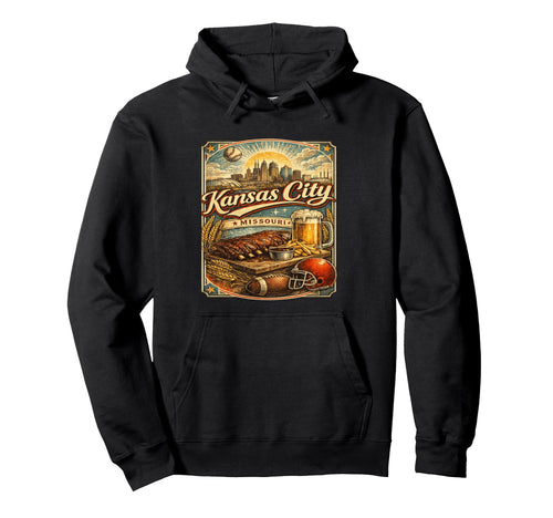 Kansas City Missouri Skyline Kc Hoodie - Unique Graphic Unisex - T-Shirt, Sweatshirt, Hoodie