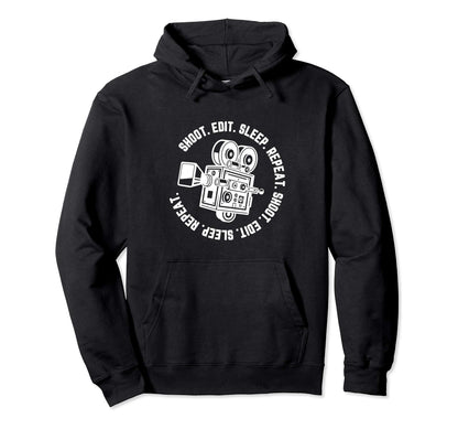 Film Making Movie Camera Shoot Edit Hoodie - Custom Art Print for Adults - T-Shirt, Sweatshirt, Hoodie