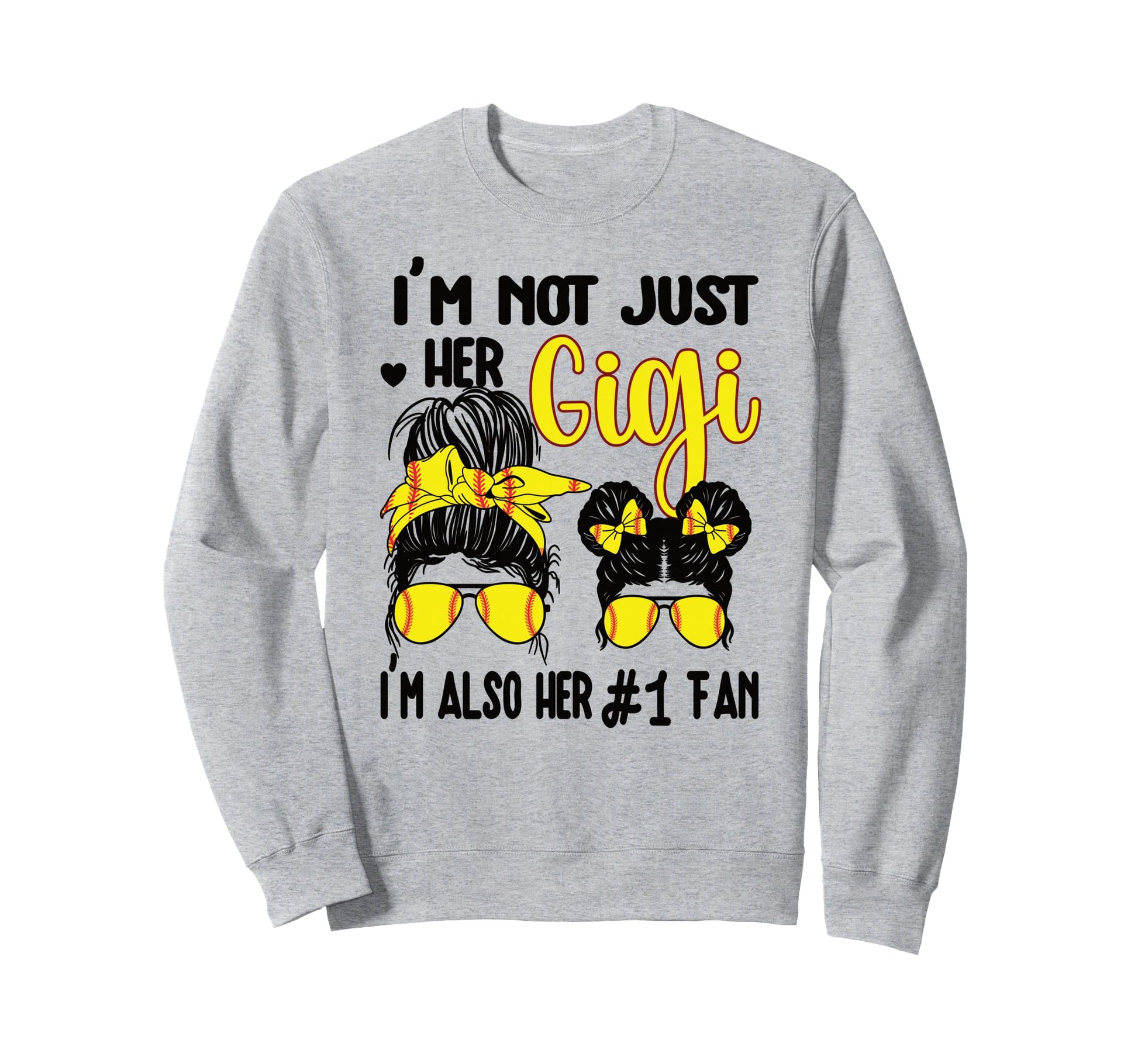 Softball Grandma Gigi Granddaughter Sweatshirt - Minimalist Print Unisex - T-Shirt, Sweatshirt, Hoodie