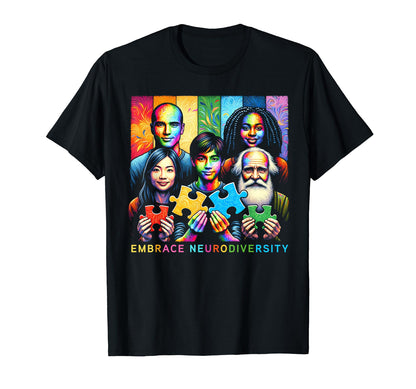 Autism Awareness Embrace T-Shirt - Novelty Apparel for Adults - T-Shirt, Sweatshirt, Hoodie