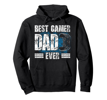 Best Gamer Dad Ever Papa Outfit Hoodie - Aesthetic Graphic for Adults - T-Shirt, Sweatshirt, Hoodie