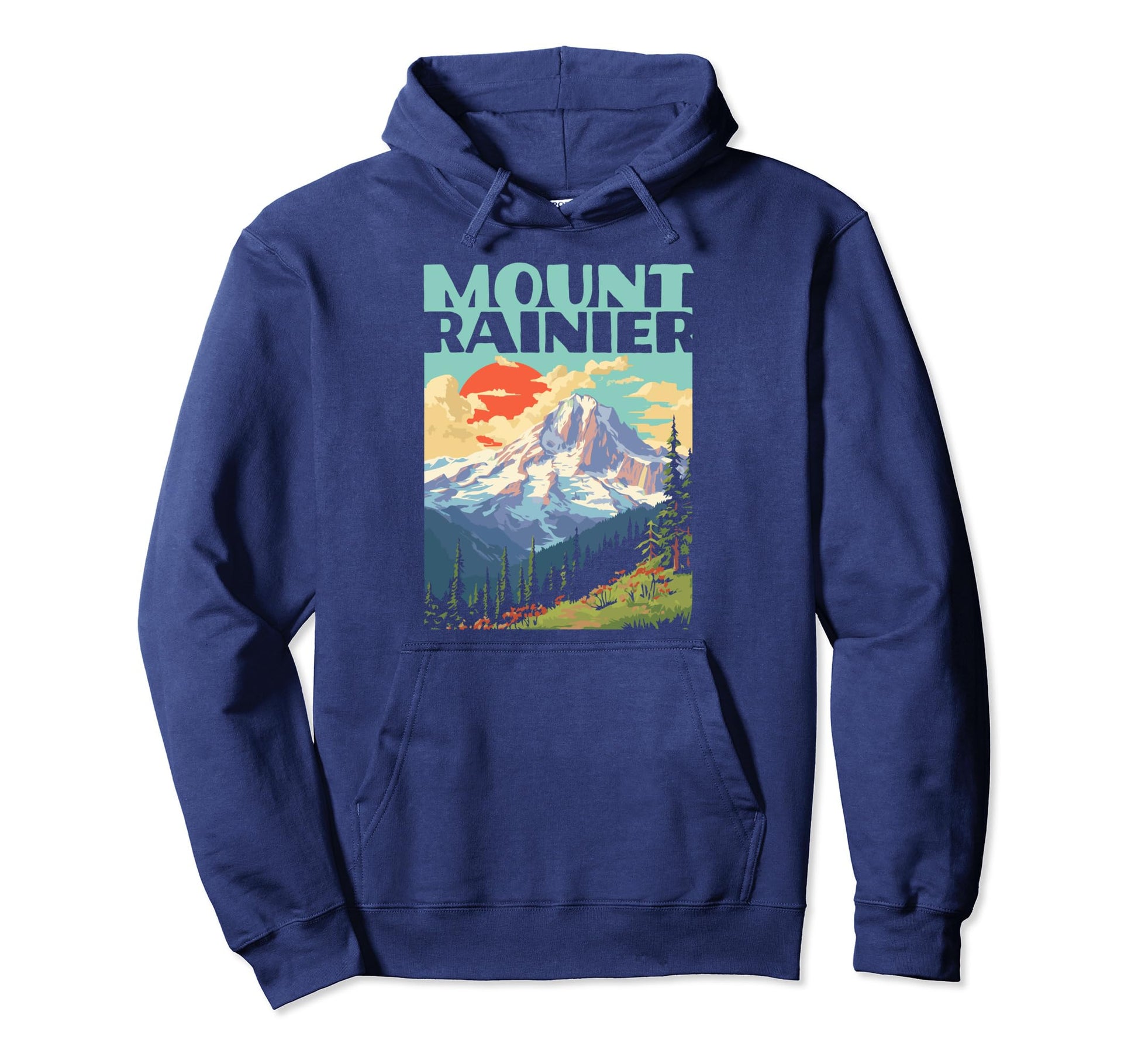 Mount Rainier National Park Hoodie - Custom Art Print Unisex - T-Shirt, Sweatshirt, Hoodie