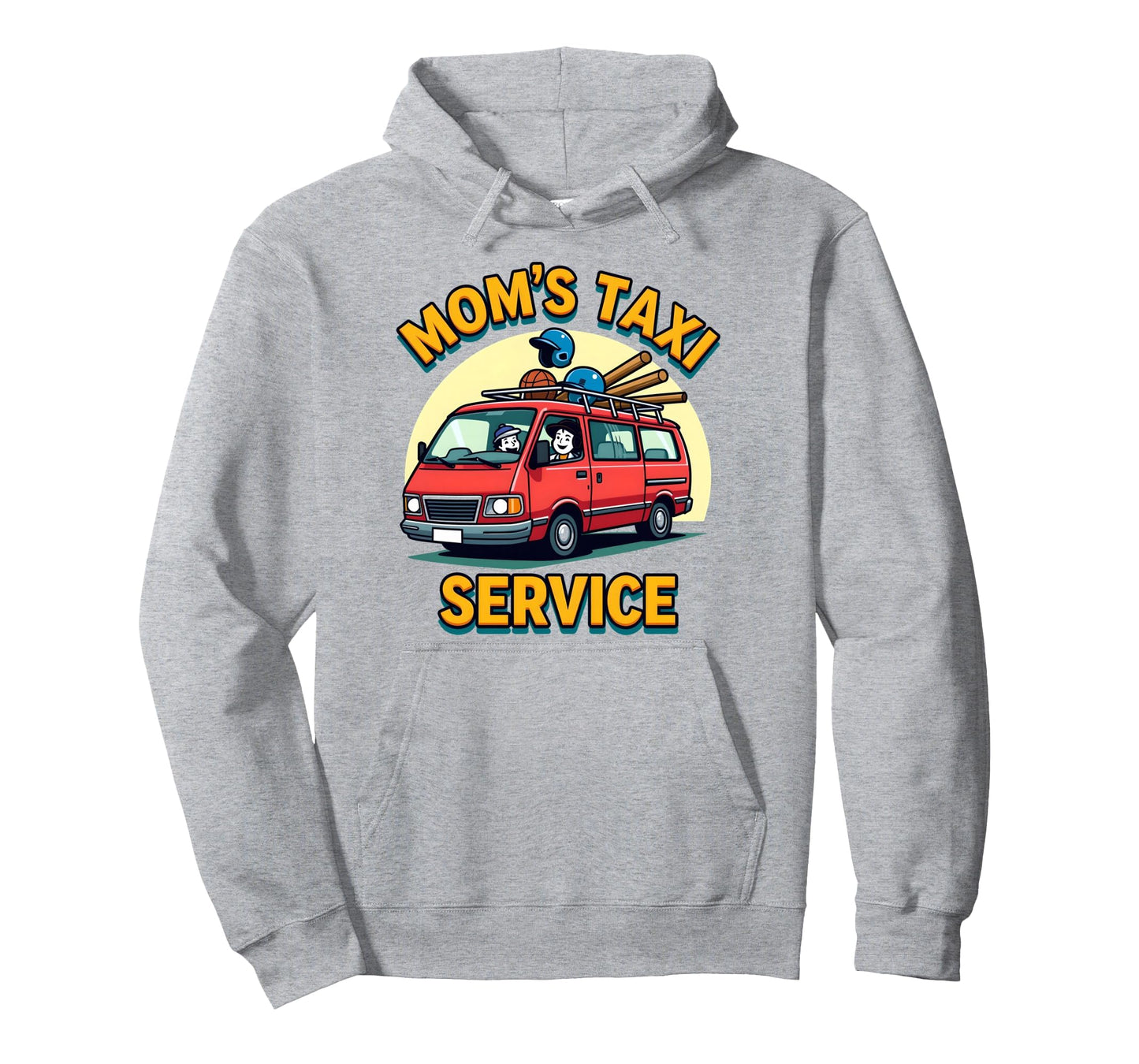 Moms Taxi Service Funny Baseball Hoodie - Casual Everyday Wear Men Women - T-Shirt, Sweatshirt, Hoodie