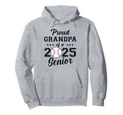 Class 2025 Baseball Grandpa Senior Hoodie - Minimalist Print for Adults - T-Shirt, Sweatshirt, Hoodie