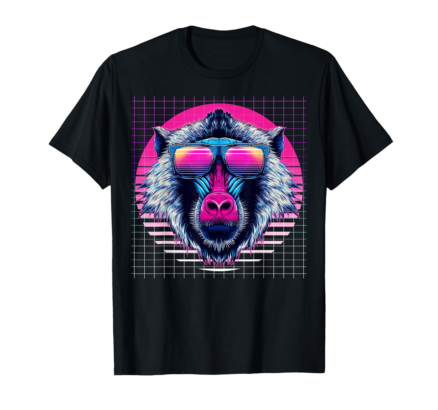 Baboon Sunglasses Monkey Vaporwave T-Shirt - Streetwear Style Unisex - T-Shirt, Sweatshirt, Hoodie