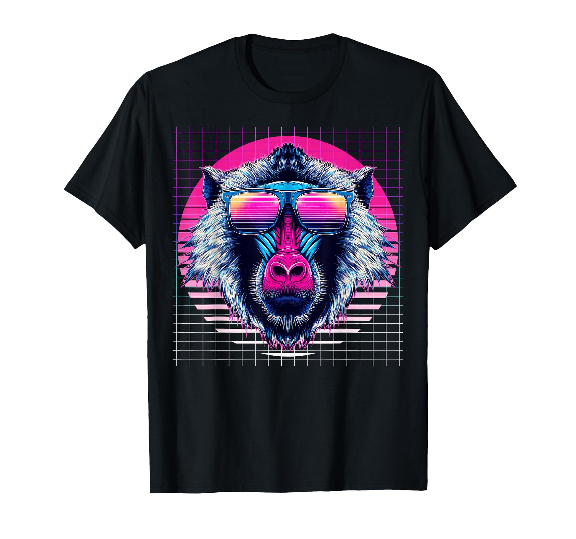 Baboon Sunglasses Monkey Vaporwave T-Shirt - Streetwear Style Unisex - T-Shirt, Sweatshirt, Hoodie