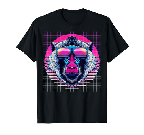 Baboon Sunglasses Monkey Vaporwave T-Shirt - Streetwear Style Unisex - T-Shirt, Sweatshirt, Hoodie