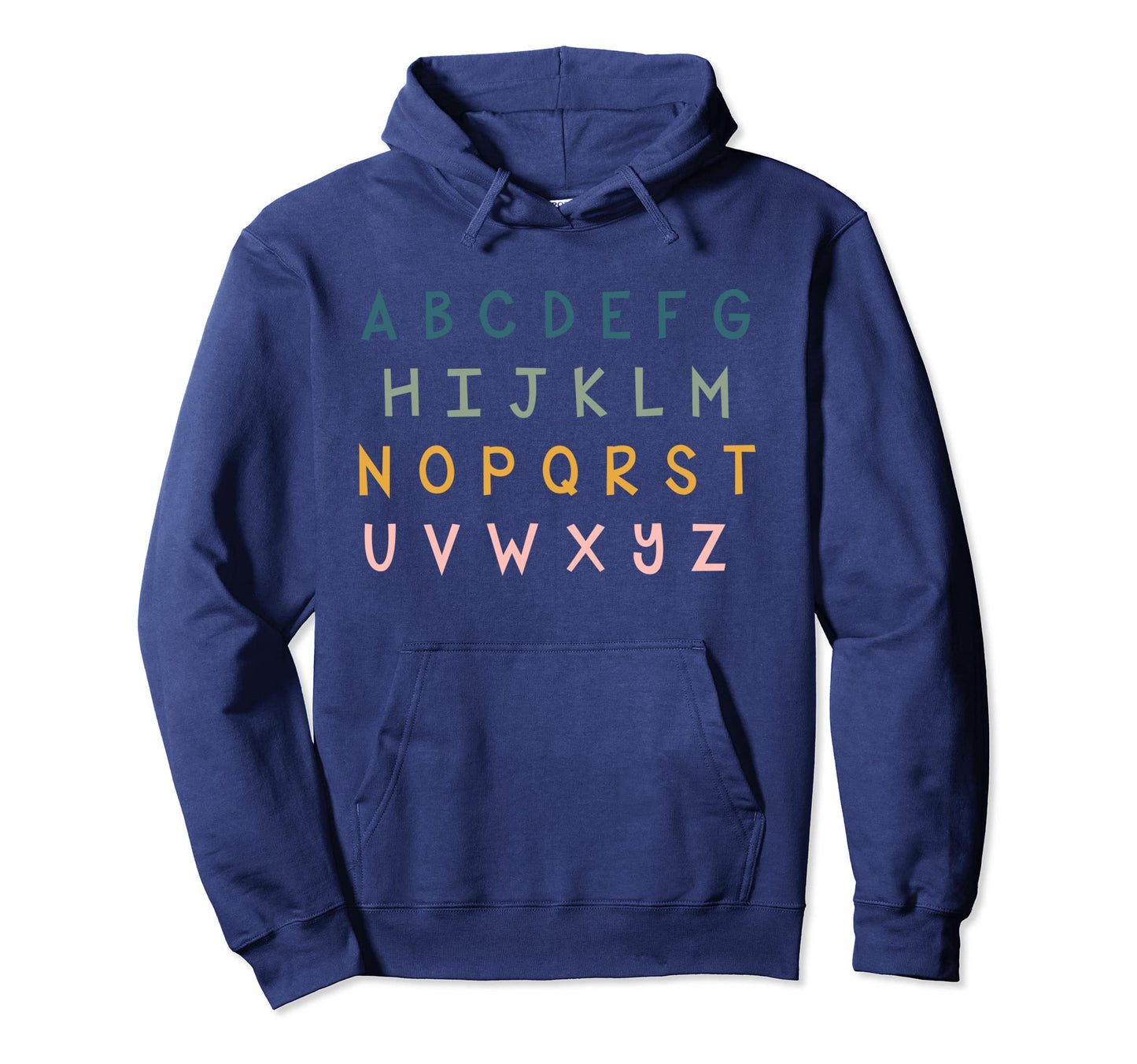 Alphabet Letters Boho Teacher Hoodie - Aesthetic Graphic Men Women - T-Shirt, Sweatshirt, Hoodie