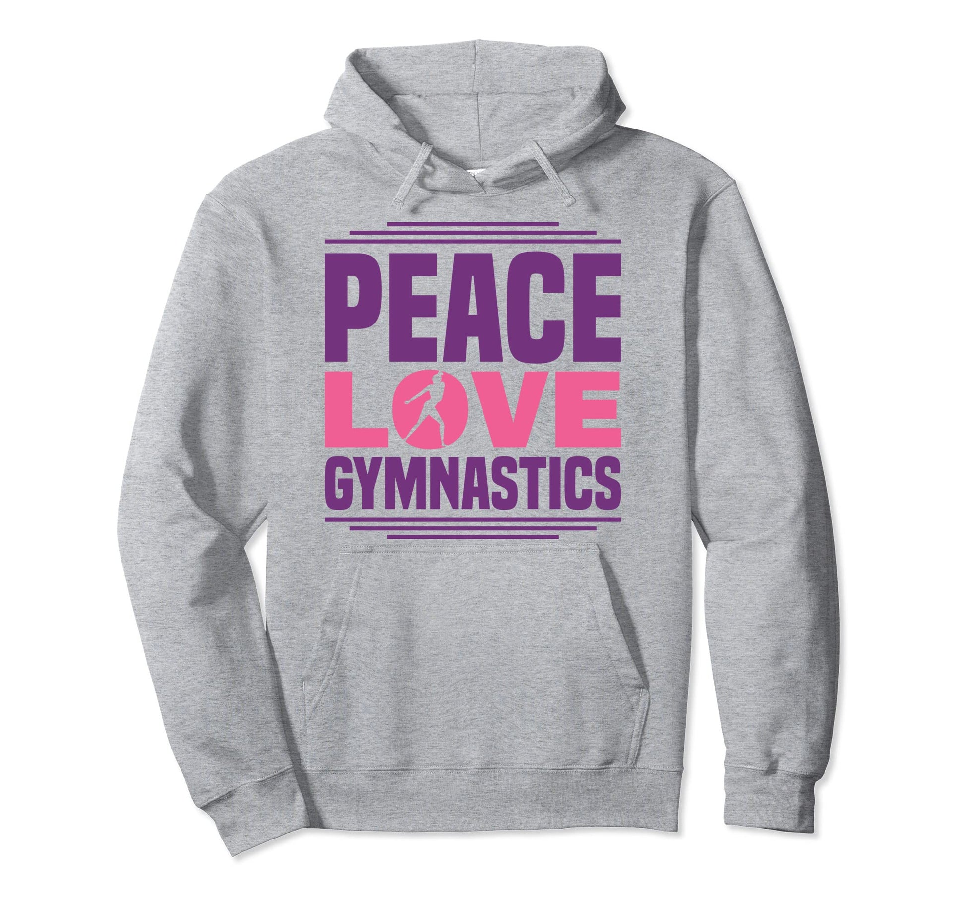 Peace Love Gymnastics Gymnastics Hoodie - Streetwear Style Men Women - T-Shirt, Sweatshirt, Hoodie
