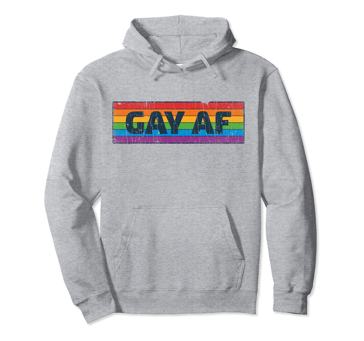 Lgbtq Gay Af Pride Lgbt Ally Hoodie - Fun Novelty Design for Adults - T-Shirt, Sweatshirt, Hoodie