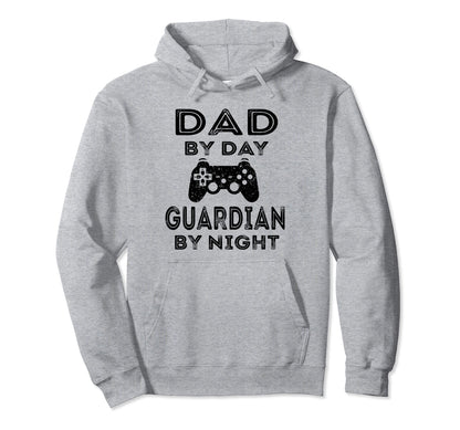 Dad Day Guardian Night Gaming Gamer Dad Hoodie - Graphic Print Men Women - T-Shirt, Sweatshirt, Hoodie