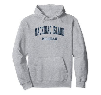 Mackinac Island Michigan Mi Varsity Hoodie - Trendy Graphic for Adults - T-Shirt, Sweatshirt, Hoodie