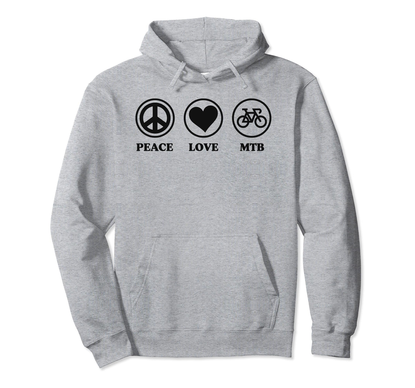Peace Love And Mountain Biking Peace Hoodie - Custom Art Print Men Women - T-Shirt, Sweatshirt, Hoodie