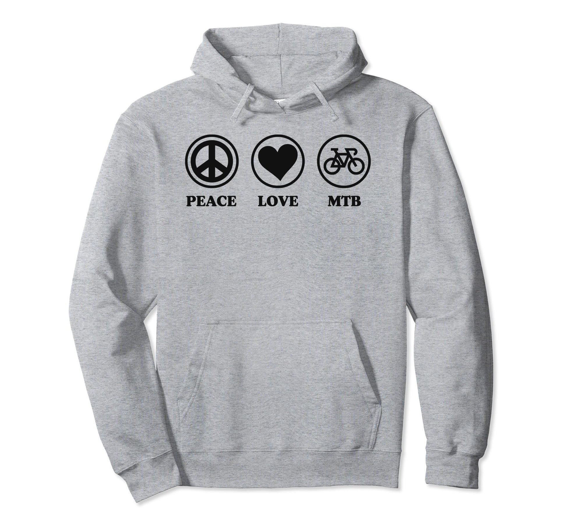Peace Love And Mountain Biking Peace Hoodie - Custom Art Print Men Women - T-Shirt, Sweatshirt, Hoodie