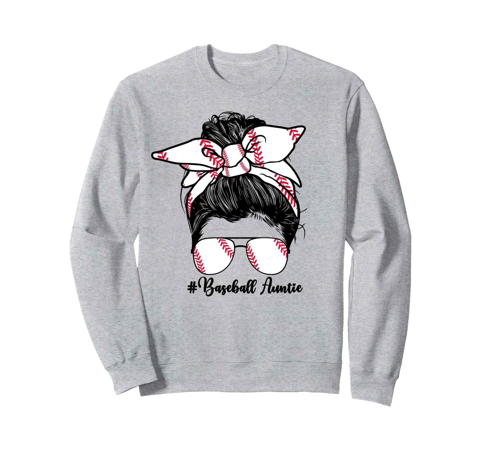 Auntie Baseball Player Aunt Baseball Sweatshirt - Custom Art Print Unisex - T-Shirt, Sweatshirt, Hoodie