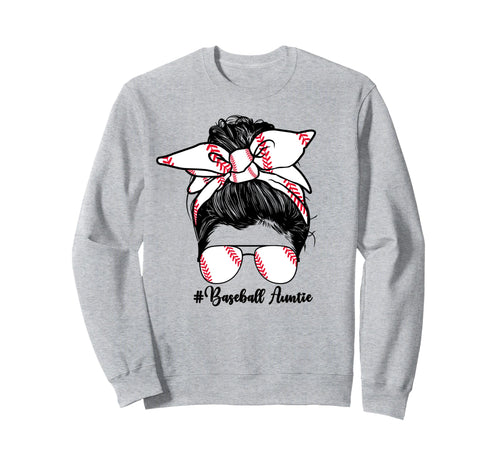 Auntie Baseball Player Aunt Baseball Sweatshirt - Custom Art Print Unisex - T-Shirt, Sweatshirt, Hoodie