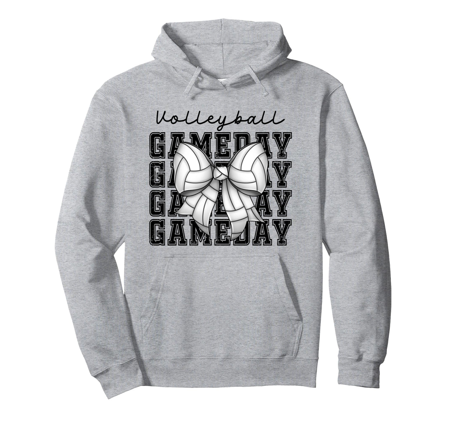 Volleyball Coquette Bow Game Day Cheer Hoodie - Fun Novelty Design Unisex - T-Shirt, Sweatshirt, Hoodie