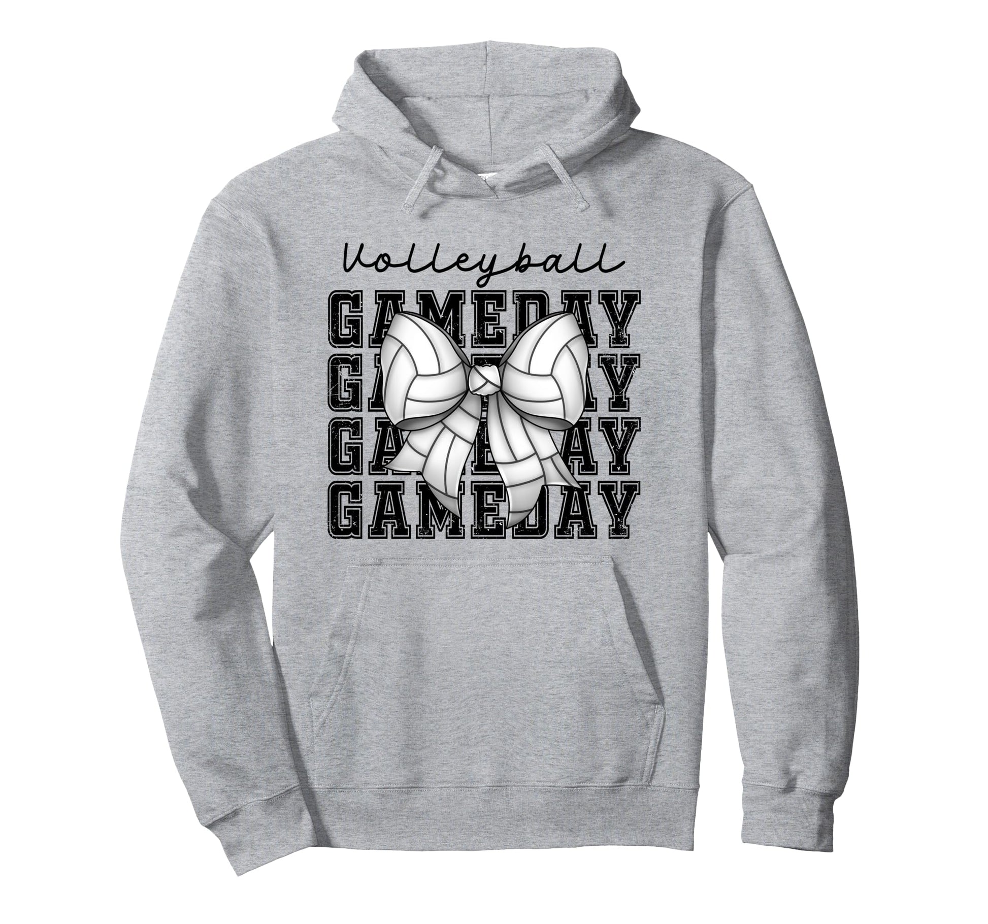 Volleyball Coquette Bow Game Day Cheer Hoodie - Fun Novelty Design Unisex - T-Shirt, Sweatshirt, Hoodie