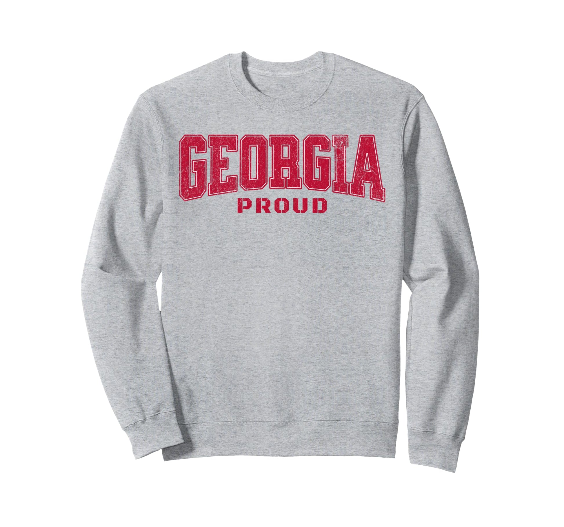 Distressed Georgia Ga Athletic Sweatshirt - Novelty Apparel for Adults - T-Shirt, Sweatshirt, Hoodie