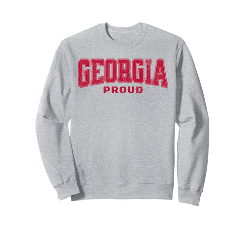 Distressed Georgia Ga Athletic Sweatshirt - Novelty Apparel for Adults - T-Shirt, Sweatshirt, Hoodie