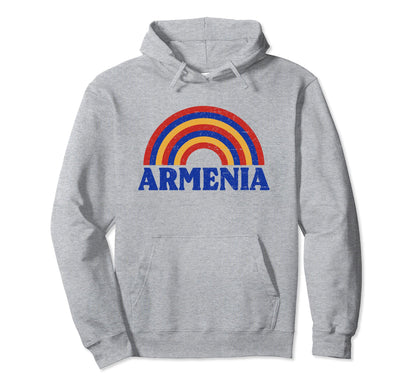 Armenia Flag Rainbow Armenian Pride Hoodie - Fun Novelty Design Men Women - T-Shirt, Sweatshirt, Hoodie