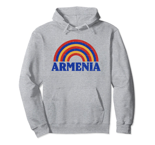 Armenia Flag Rainbow Armenian Pride Hoodie - Fun Novelty Design Men Women - T-Shirt, Sweatshirt, Hoodie