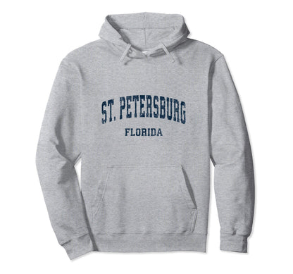 St Petersburg Florida Fl Varsity Hoodie - Custom Art Print for Adults - T-Shirt, Sweatshirt, Hoodie