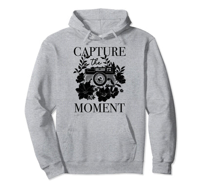 Photographer Capture Moment Camera Hoodie - Unique Graphic for Adults - T-Shirt, Sweatshirt, Hoodie