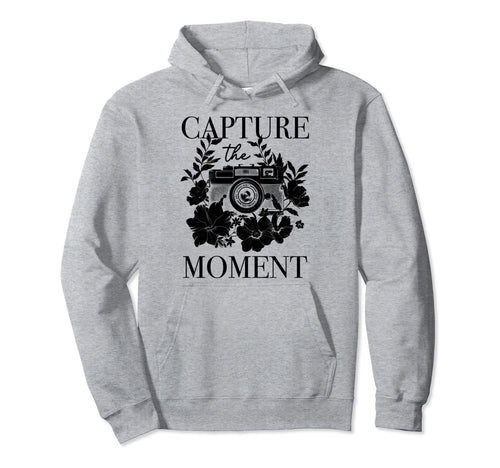 Photographer Capture Moment Camera Hoodie - Unique Graphic for Adults - T-Shirt, Sweatshirt, Hoodie