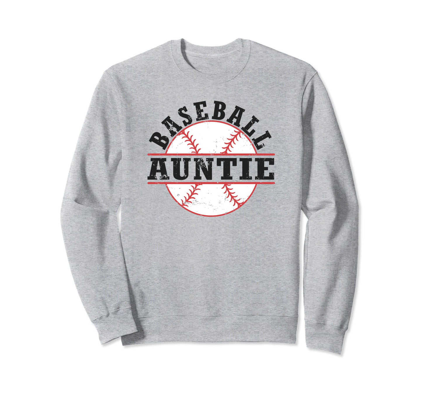 Baseball Auntie Aunt Sweatshirt - Minimalist Print for Adults - T-Shirt, Sweatshirt, Hoodie