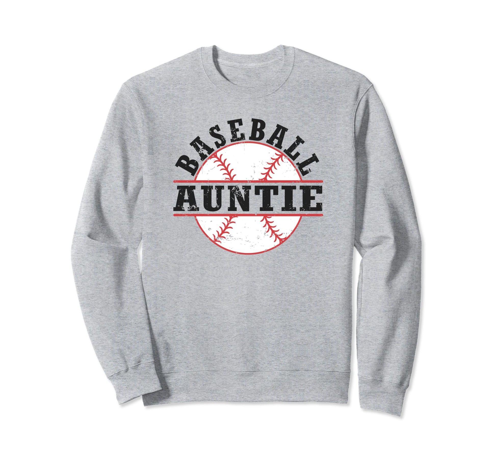 Baseball Auntie Aunt Sweatshirt - Minimalist Print for Adults - T-Shirt, Sweatshirt, Hoodie