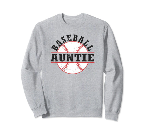 Baseball Auntie Aunt Sweatshirt - Minimalist Print for Adults - T-Shirt, Sweatshirt, Hoodie