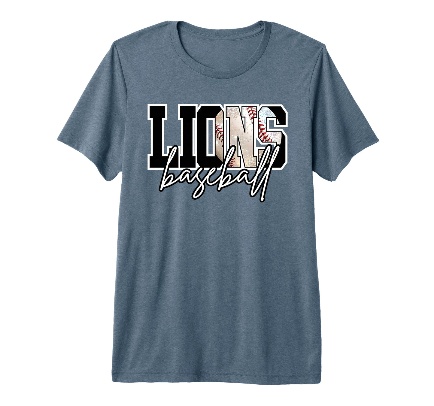 Lions Mascot Baseball Mom Tball Lion T-Shirt - Graphic Print Men Women - T-Shirt, Sweatshirt, Hoodie