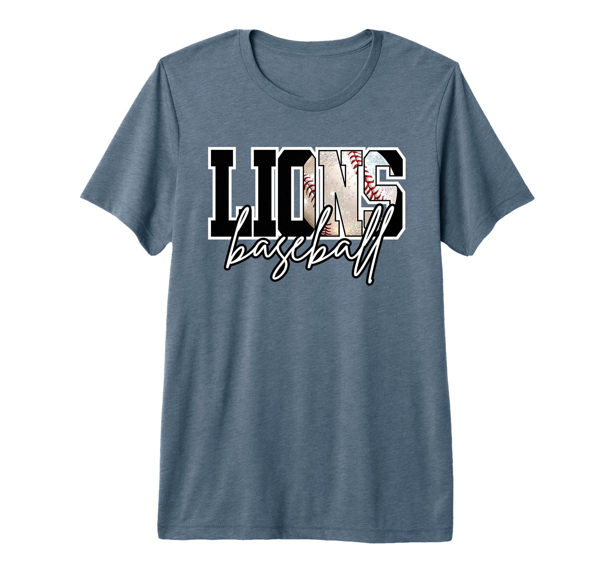 Lions Mascot Baseball Mom Tball Lion T-Shirt - Graphic Print Men Women - T-Shirt, Sweatshirt, Hoodie
