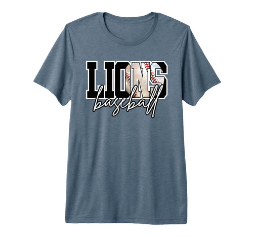 Lions Mascot Baseball Mom Tball Lion T-Shirt - Graphic Print Men Women - T-Shirt, Sweatshirt, Hoodie