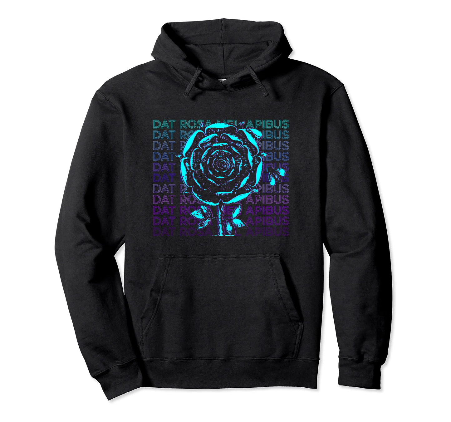 Dat Rosa Mel Apibus Rosicrucian Emblem Hoodie - Minimalist Print Unisex - T-Shirt, Sweatshirt, Hoodie