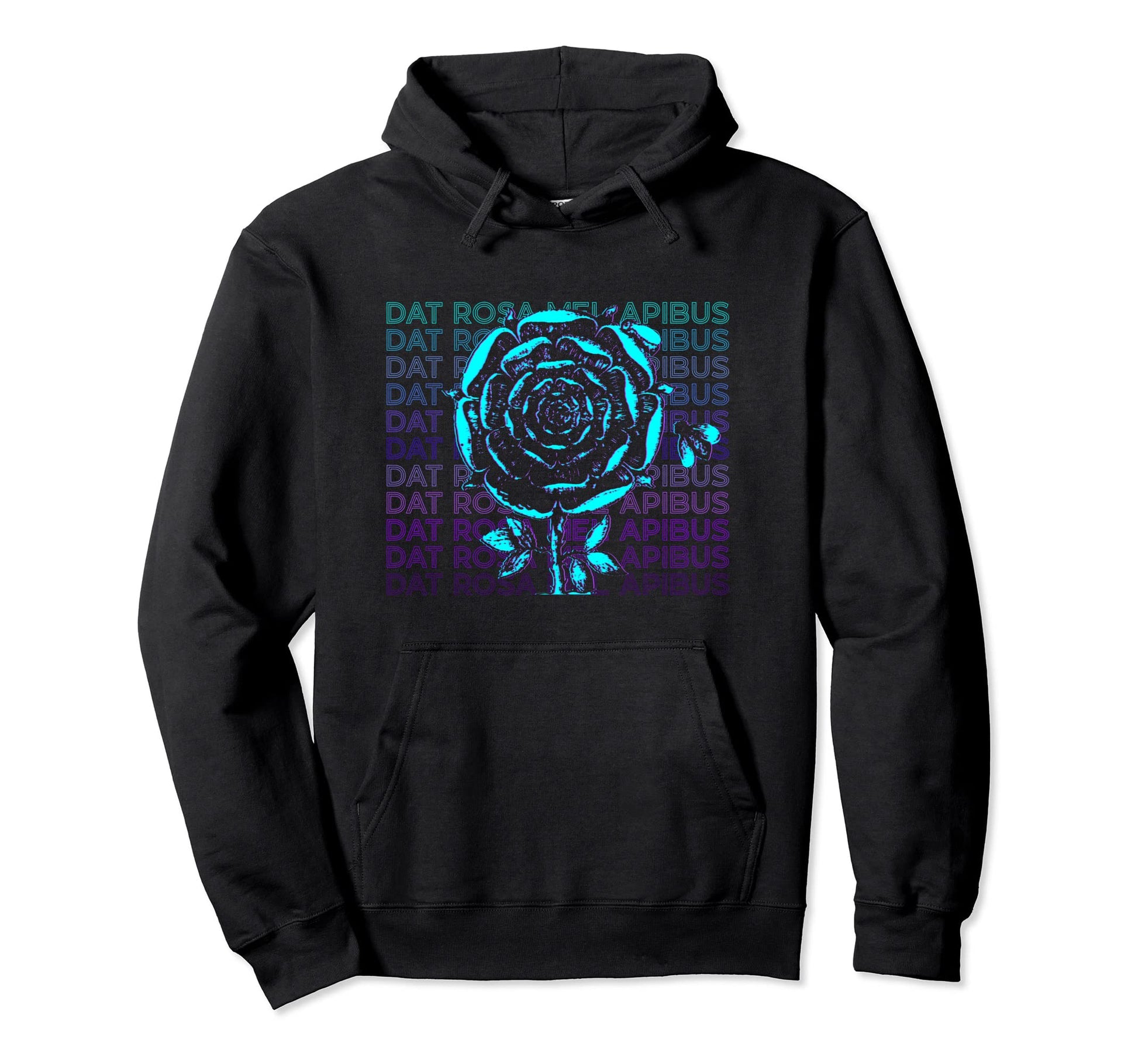 Dat Rosa Mel Apibus Rosicrucian Emblem Hoodie - Minimalist Print Unisex - T-Shirt, Sweatshirt, Hoodie