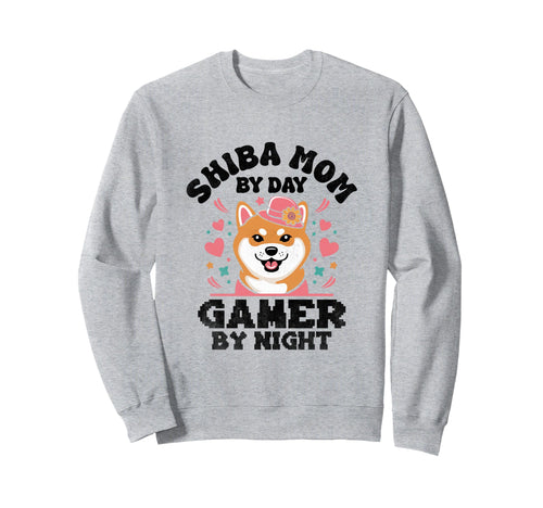 Shiba Mom Day Gamer Night Japanese Sweatshirt - Novelty Apparel Unisex - T-Shirt, Sweatshirt, Hoodie