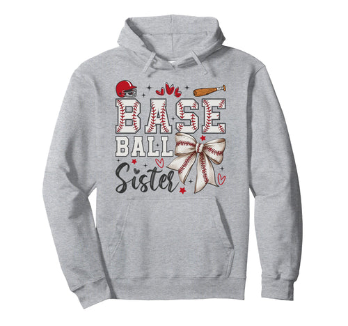 Baseball Sister Coquette Bow Sport Hoodie - Streetwear Style Men Women - T-Shirt, Sweatshirt, Hoodie