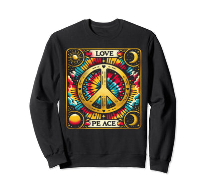 Hippie Tarot Peace Sign Manifest Sweatshirt - Unique Graphic Men Women - T-Shirt, Sweatshirt, Hoodie