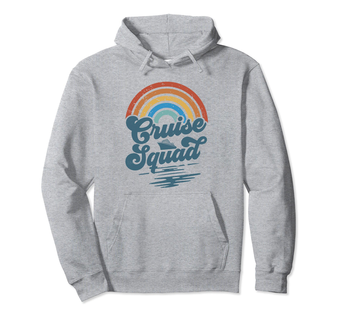 Cruise Graduation Trip Groovy Rainbow Hoodie - Custom Art Print for Adults - T-Shirt, Sweatshirt, Hoodie