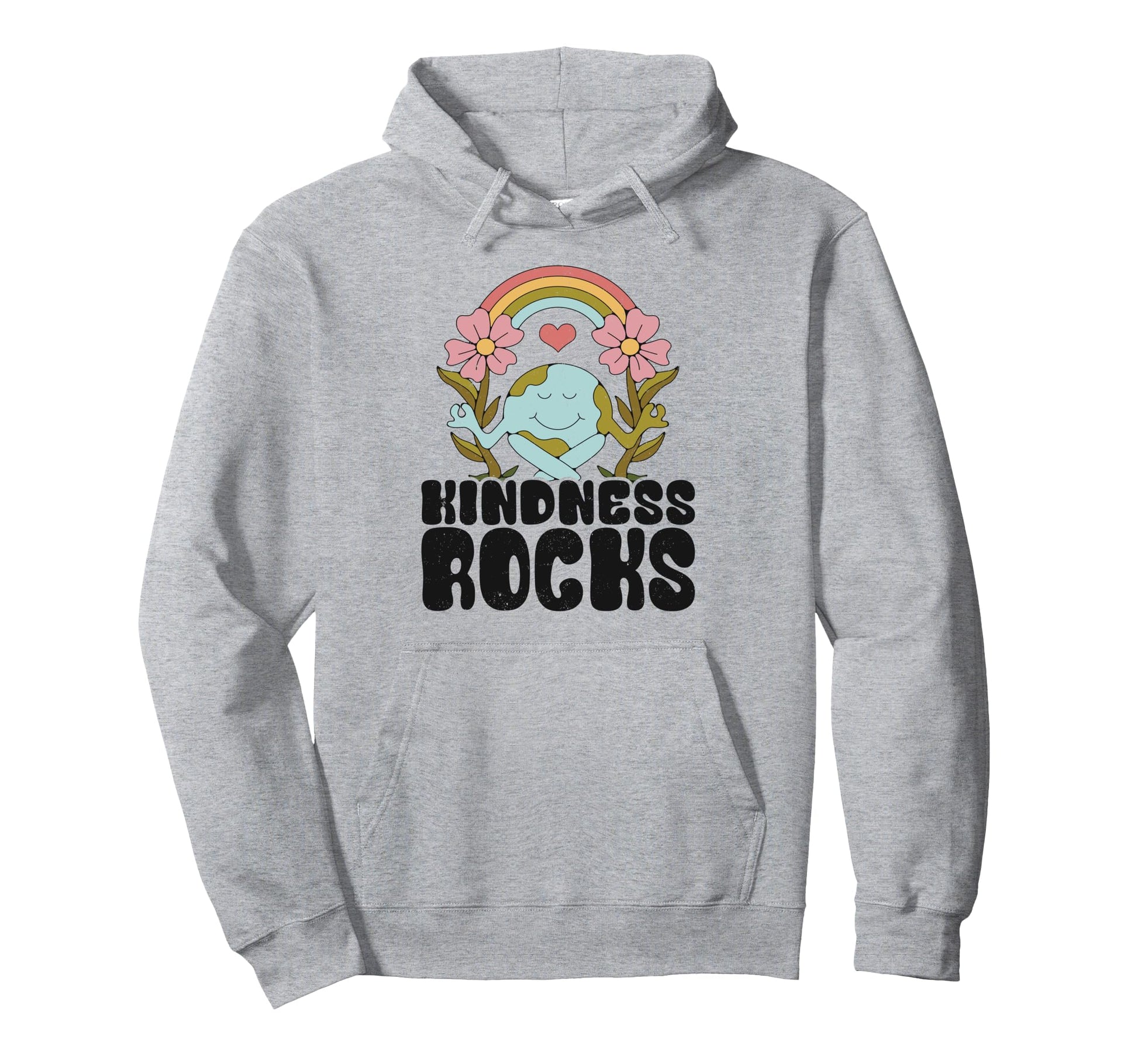 Hippie Teacher Rainbow Kindness Rocks Hoodie - Novelty Apparel Unisex - T-Shirt, Sweatshirt, Hoodie