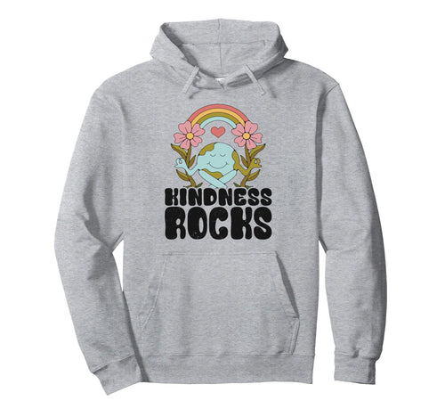 Hippie Teacher Rainbow Kindness Rocks Hoodie - Novelty Apparel Unisex - T-Shirt, Sweatshirt, Hoodie