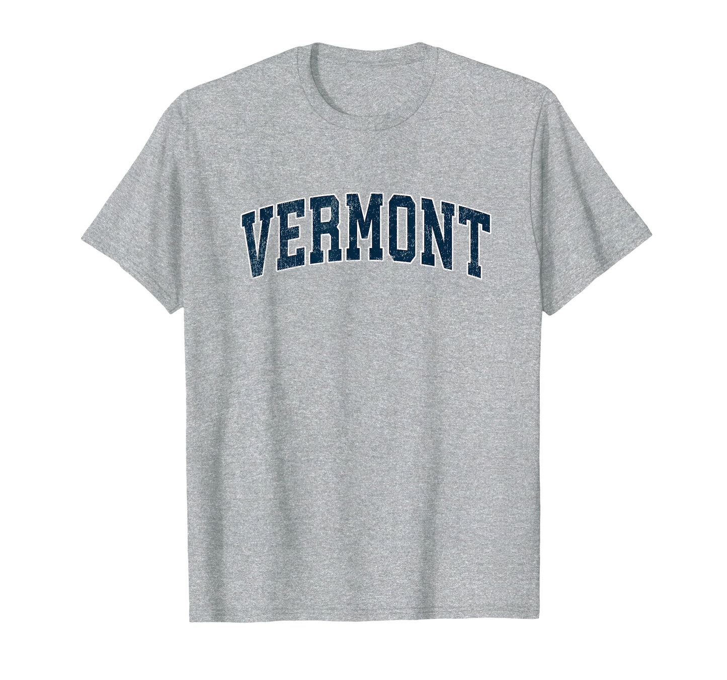 Vermont Varsity Sports Navy Text T-Shirt - Streetwear Style for Adults - T-Shirt, Sweatshirt, Hoodie