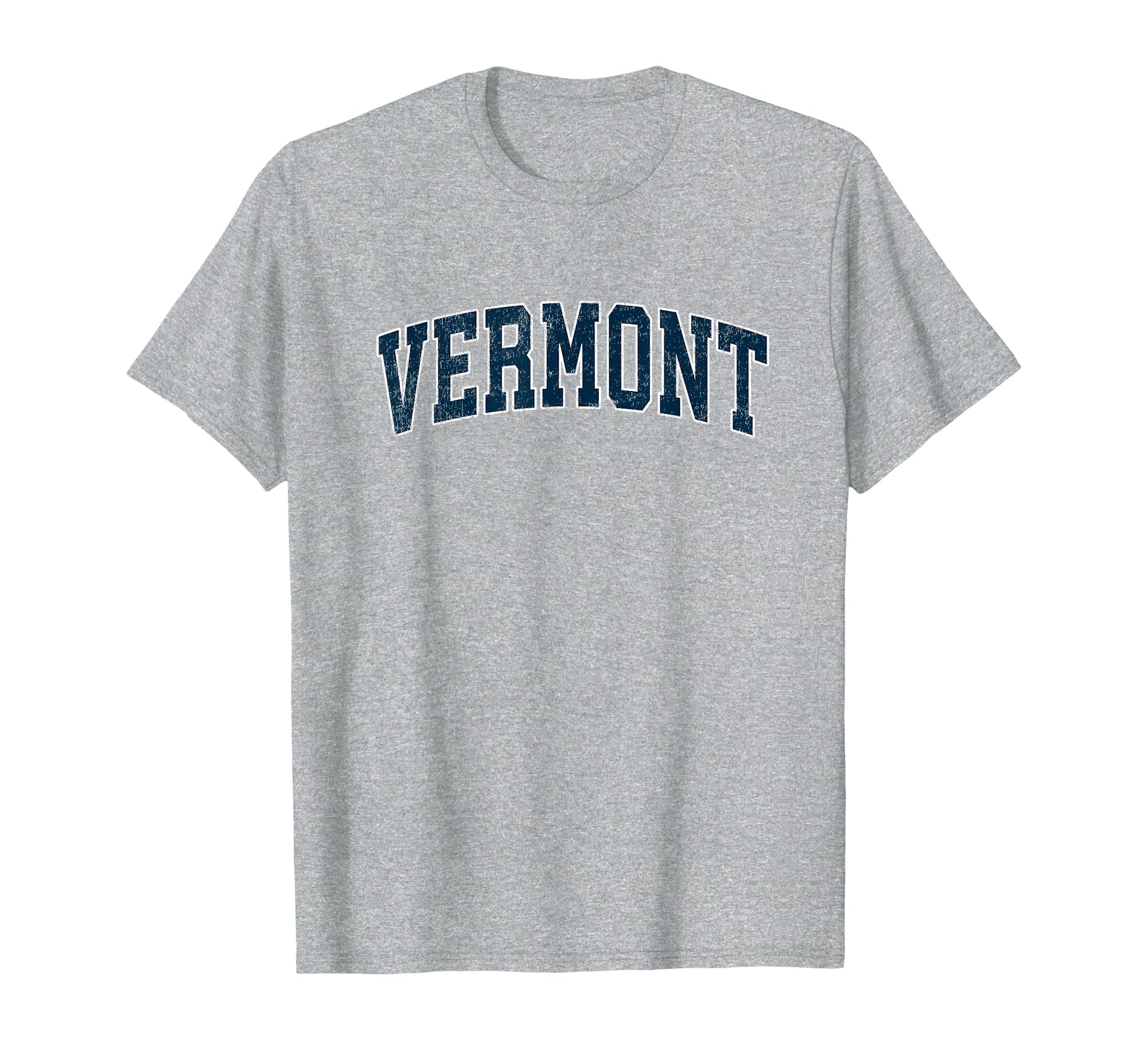 Vermont Varsity Sports Navy Text T-Shirt - Streetwear Style for Adults - T-Shirt, Sweatshirt, Hoodie